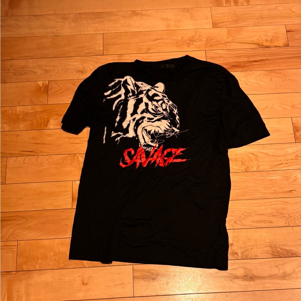 Black Graphic Tiger T-Shirt